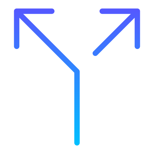 Y shaped Generic Gradient icon