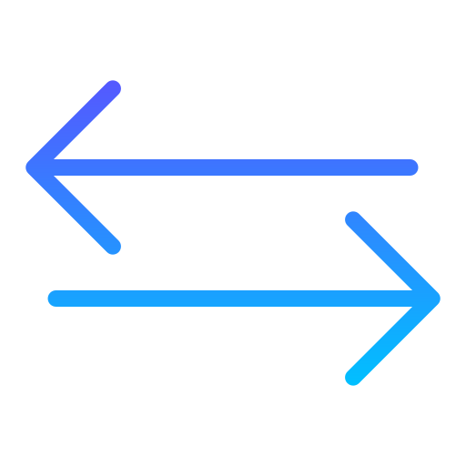 Left and right arrows Generic Gradient icon