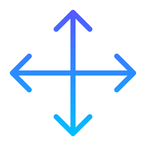cuatro flechas Generic Gradient icono