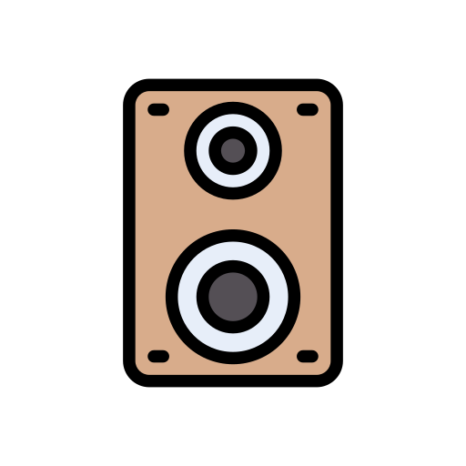 subwoofer Vector Stall Lineal Color icon