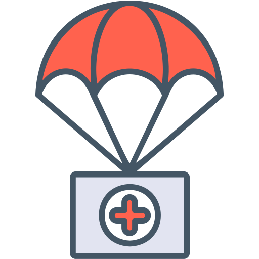 Parachute Generic Outline Color icon