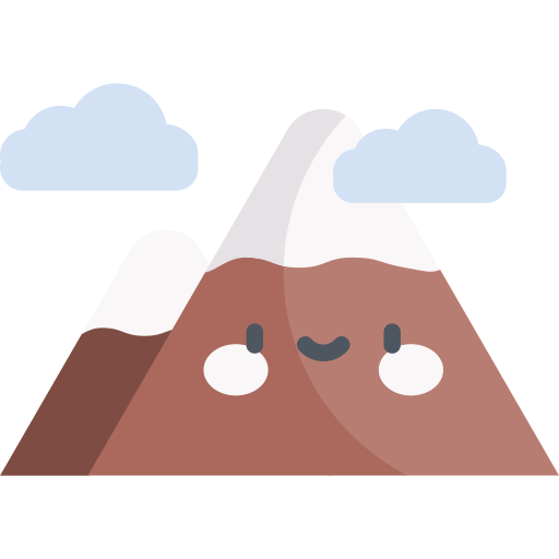 Mountains Kawaii Flat icon
