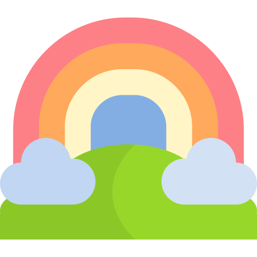 arcoíris Kawaii Flat icono