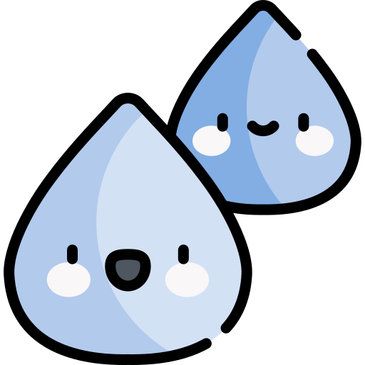 wassertropfen Kawaii Lineal color icon