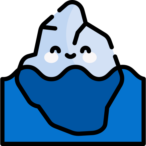 Iceberg Kawaii Lineal color icon