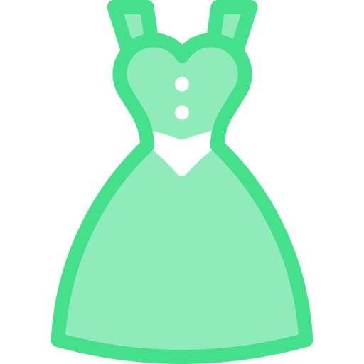 ドレス Detailed color Lineal color icon
