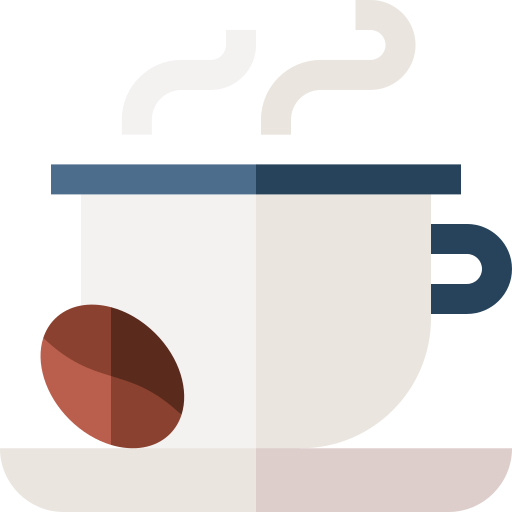 hete koffie Basic Straight Flat icoon