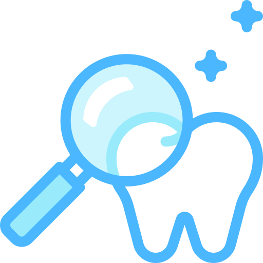 Dental checkup Detailed color Lineal color icon