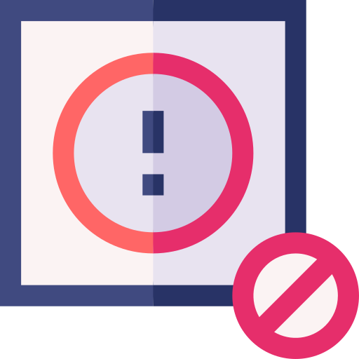 Alert Basic Straight Flat icon