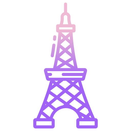 wieża tokyo Icongeek26 Outline Gradient ikona