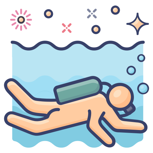 Diving Generic Outline Color icon