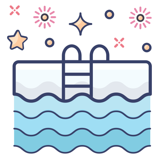 Swimming pool Generic Outline Color icon