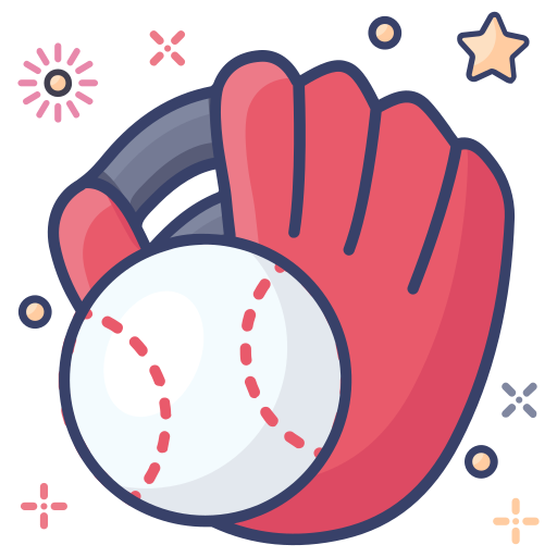 Softball Generic Outline Color icon