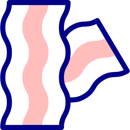 bacon Detailed Mixed Lineal color Ícone