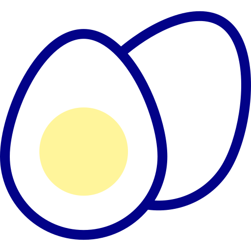 ゆで卵 Detailed Mixed Lineal color icon