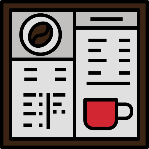コーヒーメニュー Generic Outline Color icon