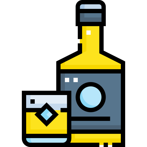 Виски Detailed Straight Lineal color иконка