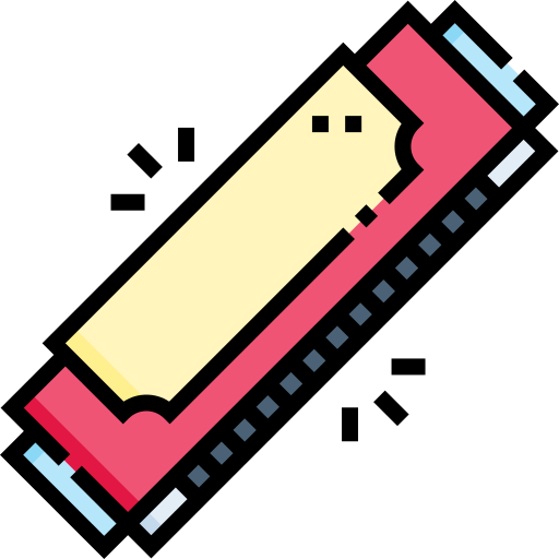 mundharmonika Detailed Straight Lineal color icon