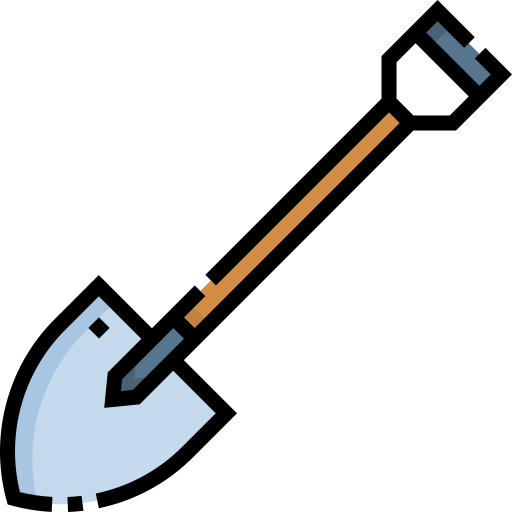 pala Detailed Straight Lineal color icono