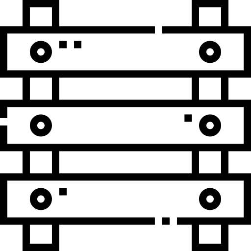 spoorweg Detailed Straight Lineal icoon