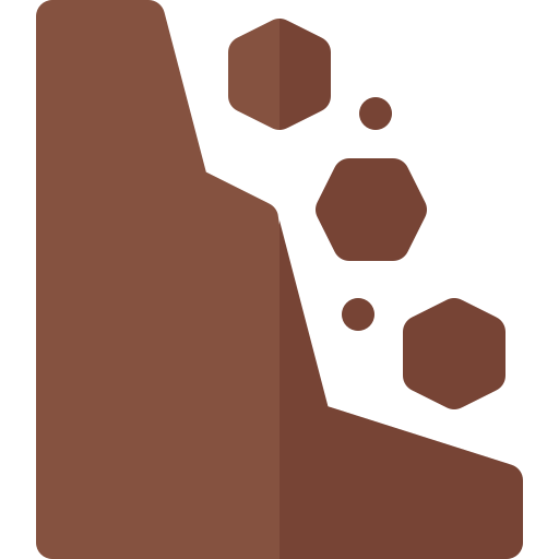 地滑り Basic Rounded Flat icon