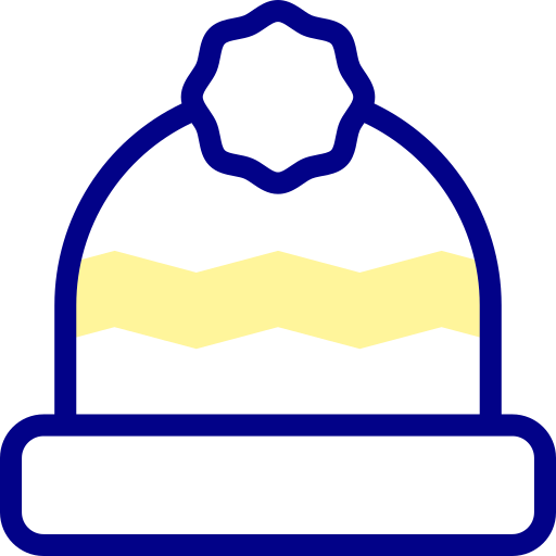 sombrero de invierno Detailed Mixed Lineal color icono