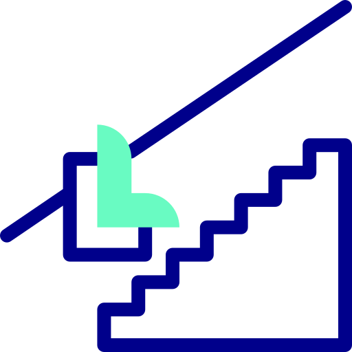 階段 Detailed Mixed Lineal color icon