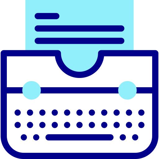 Typewriter Detailed Mixed Lineal color icon