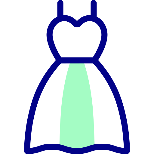 vestido Detailed Mixed Lineal color icono