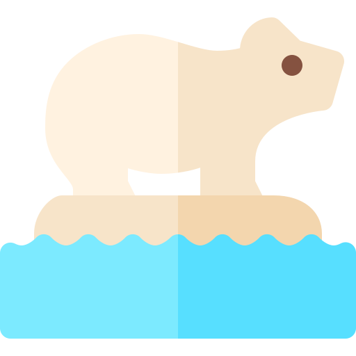Polar bear Basic Rounded Flat icon