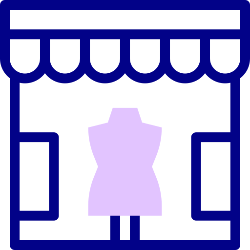 boutique de vêtements Detailed Mixed Lineal color Icône