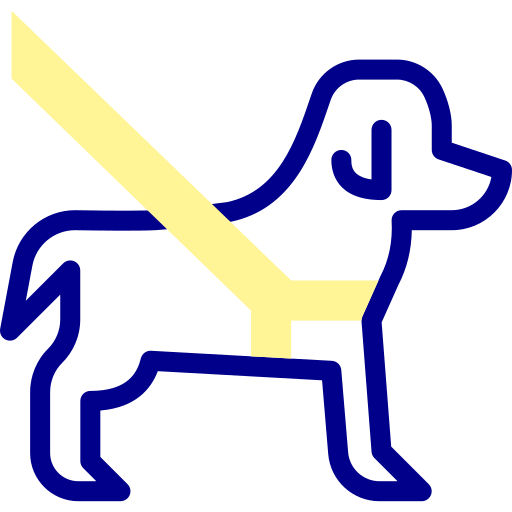 service hund Detailed Mixed Lineal color icon