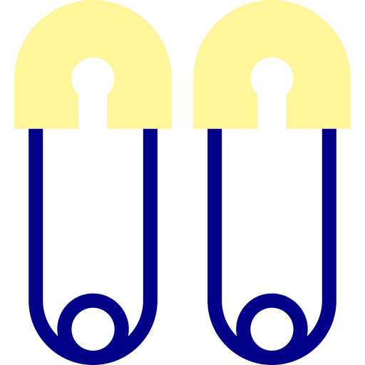 Safety pin Detailed Mixed Lineal color icon