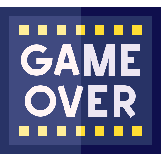 Game over Basic Straight Flat icon