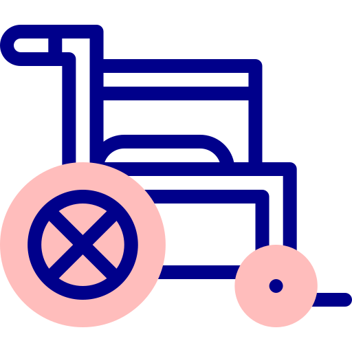 車椅子 Detailed Mixed Lineal color icon