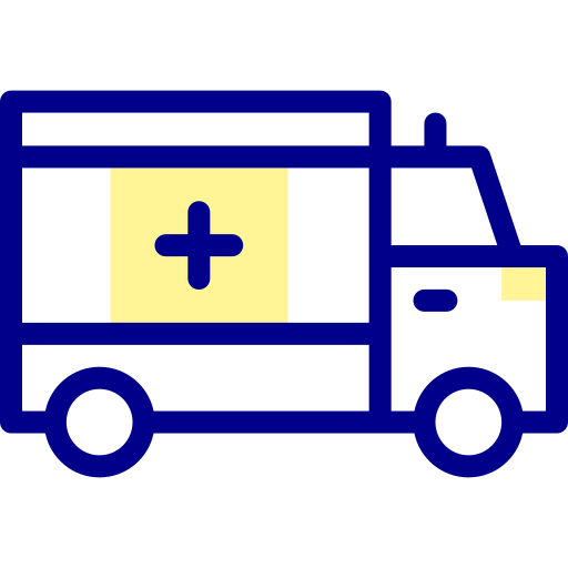 ambulance Detailed Mixed Lineal color icoon