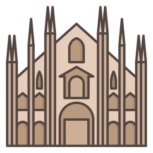 Миланский собор Generic Outline Color иконка