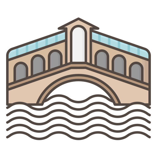 Мост Риальто Generic Outline Color иконка