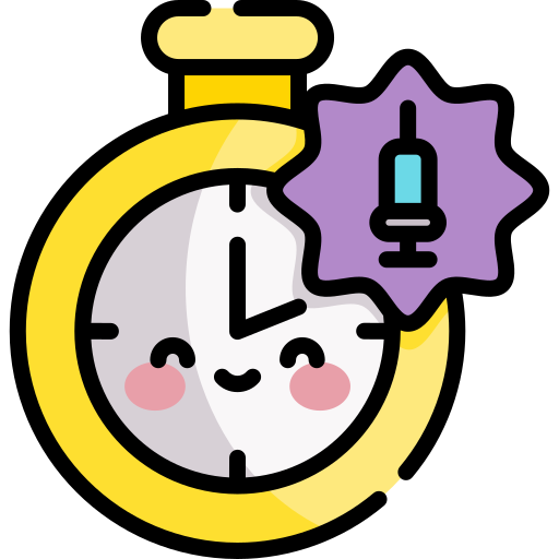 stopwatch Kawaii Lineal color icoon