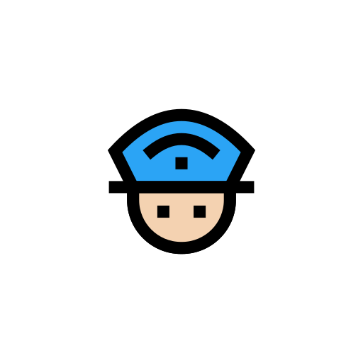 policía Vector Stall Lineal Color icono