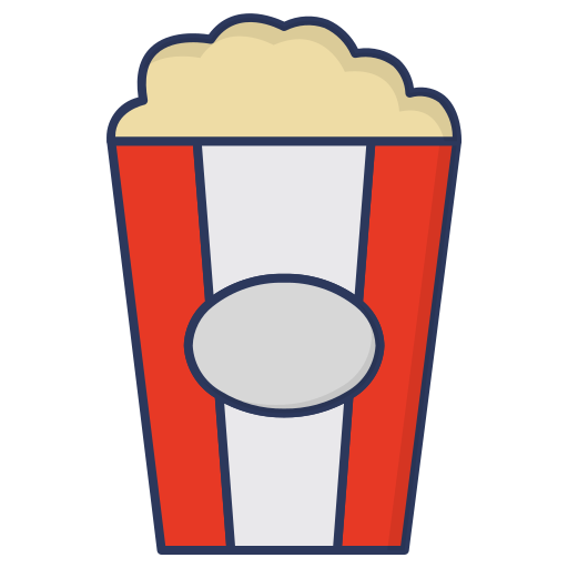 popcorn Dinosoft Lineal Color icon