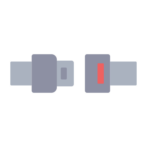 Seat belt Dinosoft Flat icon