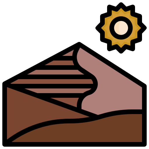 desierto Surang Lineal Color icono
