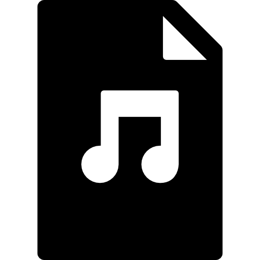 Music file filled interface sign  icon