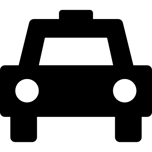 Taxi filled frontal view  icon