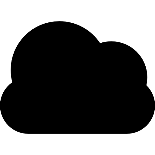 Cloud filled shape  icon