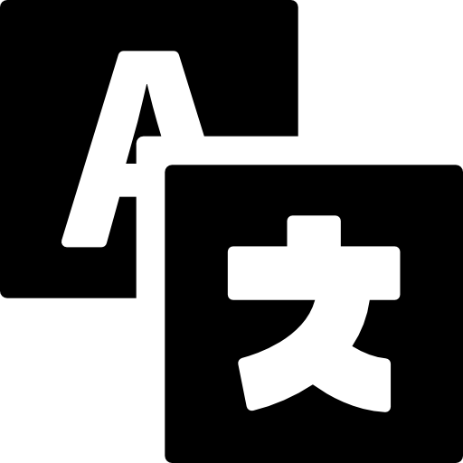 bouton d'interface de caractères avec signe oriental  Icône