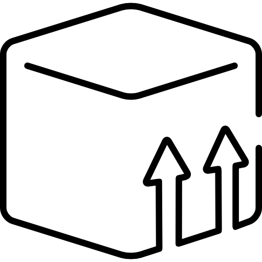 esquema del paquete logístico  icono