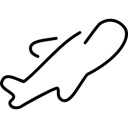 flugzeug ultradünne kontur  icon
