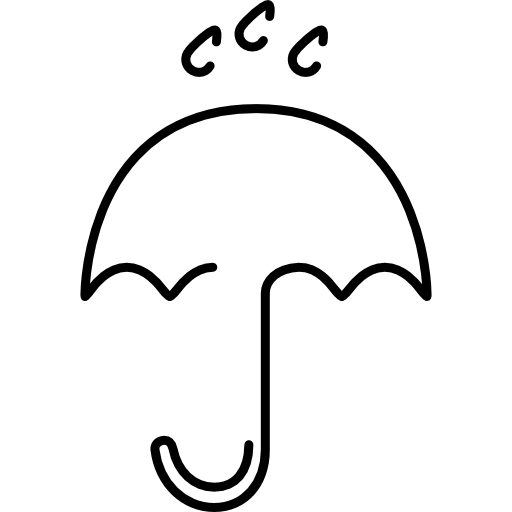 ultracienki zarys parasola  ikona